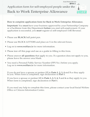  Btwea Application Form 2008