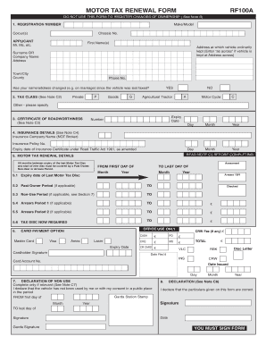 Rf101 Form Download