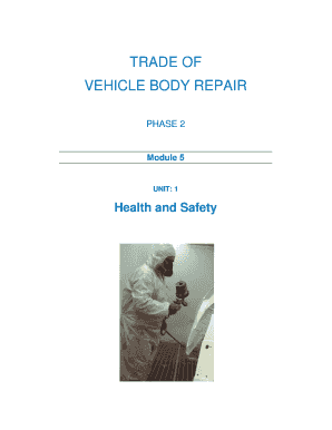 Trade of Vehicle Body Repair PDF Form