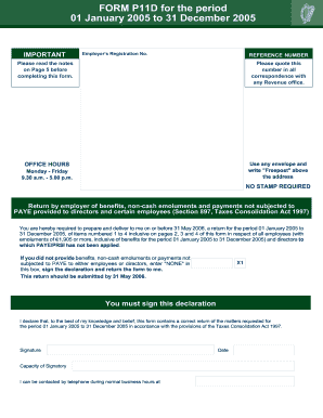  P11d Word Template Form 2005