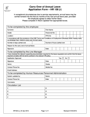 Annual Leave Form