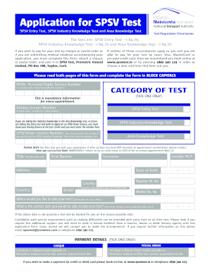 Spsv Test Sample Questions  Form