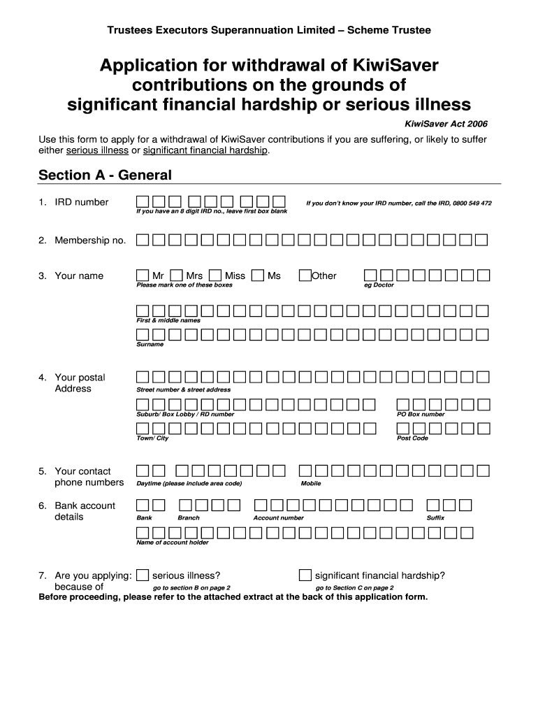 Kiwibank Kiwisaver Withdrawal Form