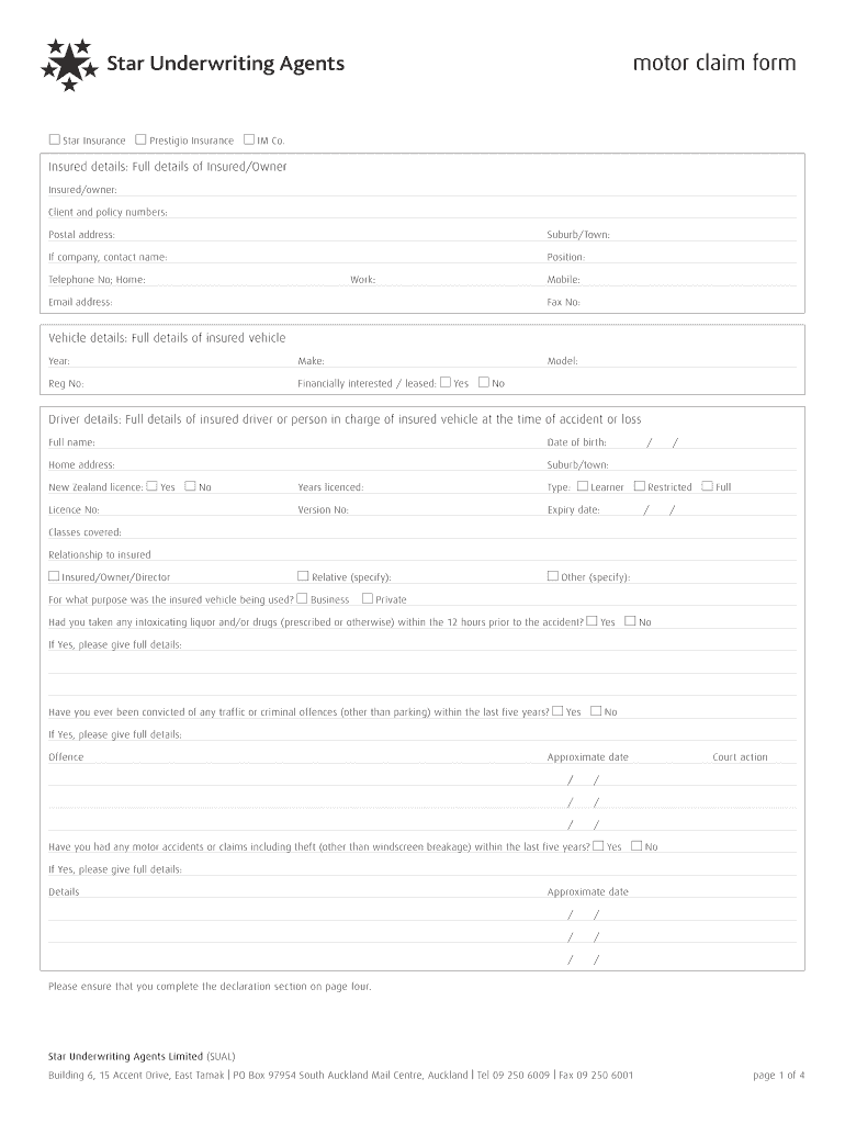 Camper Care Claim Form