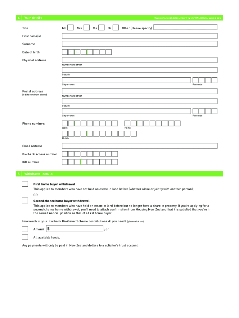 Get and Sign Kiwibank Kiwisaver Hardship Form 2011-2022