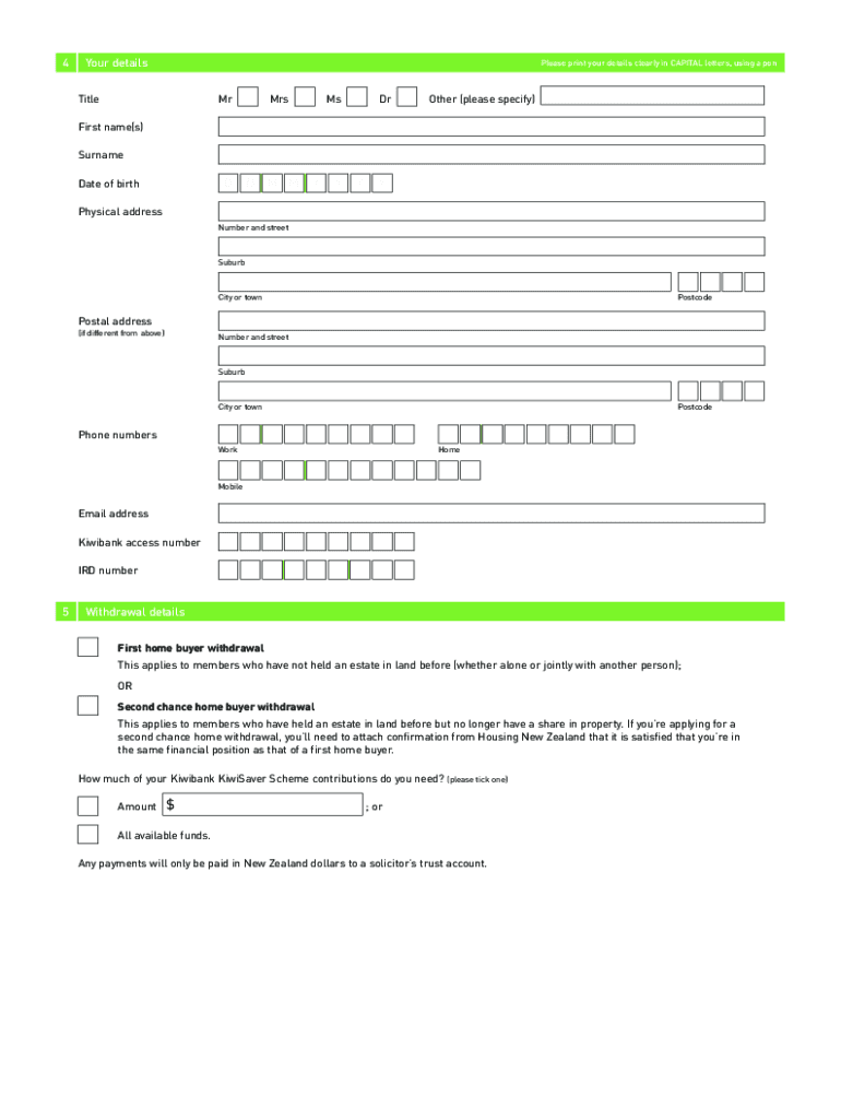  Kiwibank Kiwisaver Hardship Form 2011-2024