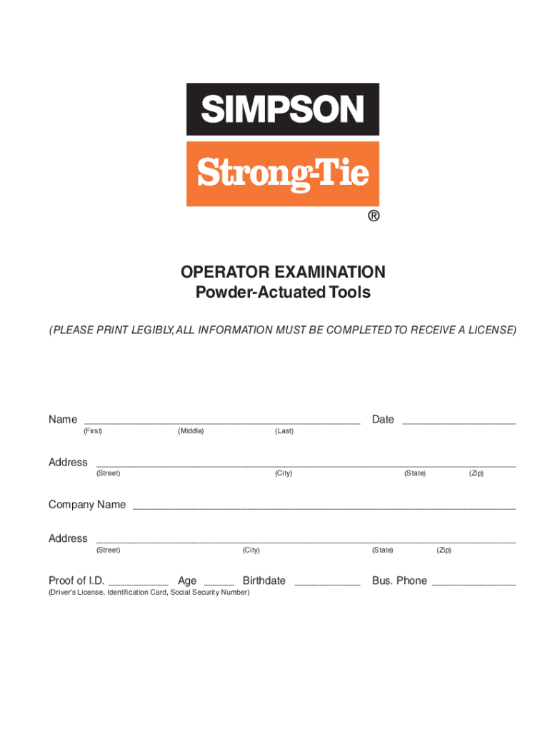 Ramset Certification  Form