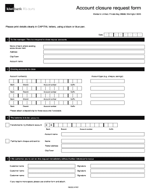 How to Close Kiwibank Account Online  Form