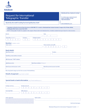 11231 NZ Telegraphic Transfer Form Indd Rabobank New Zealand