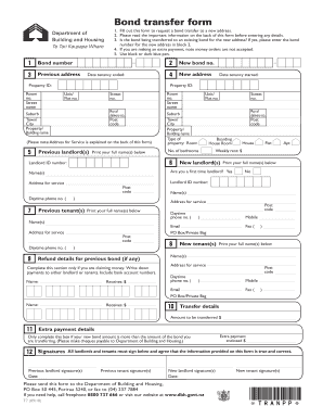 Bond Transfer Form