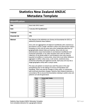 Gis Metadata Template  Form