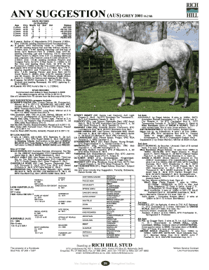 Horse Pedigree Template  Form