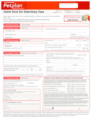 Petplan Claim Form PDF