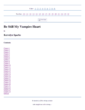Be Still My Vampire Heart Read Online  Form