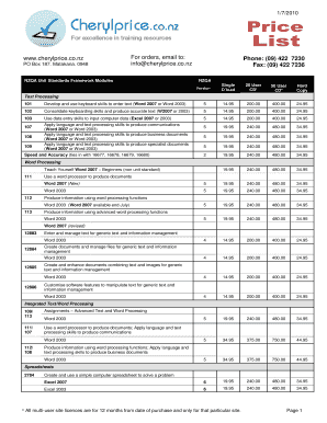 Sds Table of Contents Template  Form