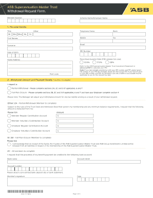  Asb Superannuation Master Trust Withdrawal Request Form 2013
