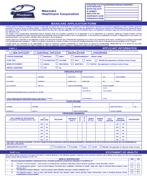 Maxicare Insurance  Form