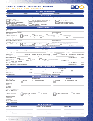 Bdo Form Sample