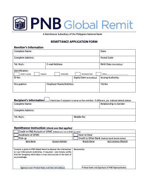 Remittance Form