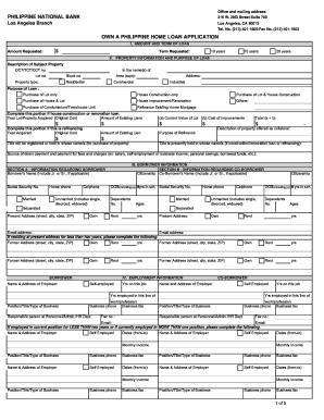 Pnb Los Angeles  Form