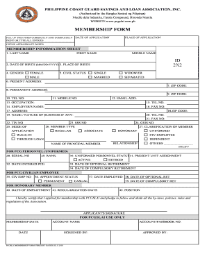  Philippine Coast Guard Application Form PDF 2010