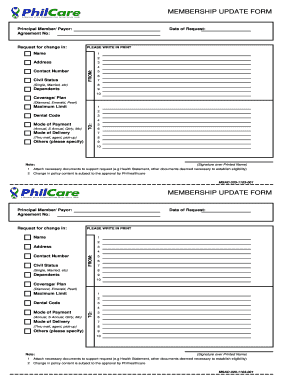 Philcare Different Modes of Payment Form