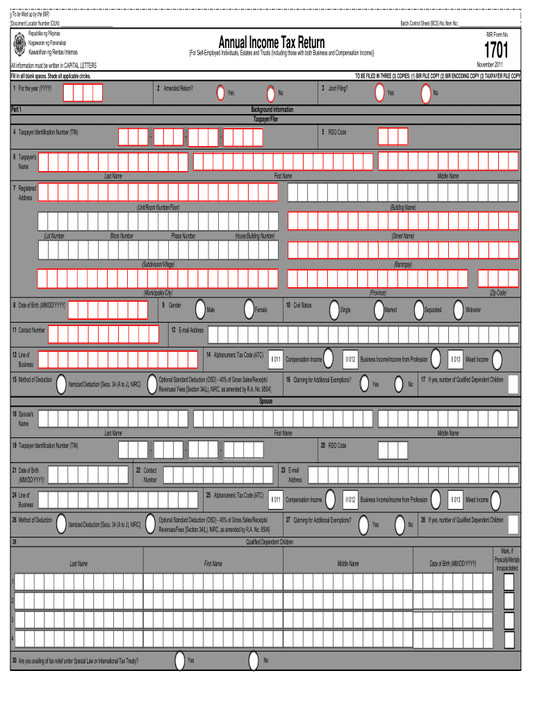  Form 1701 2011