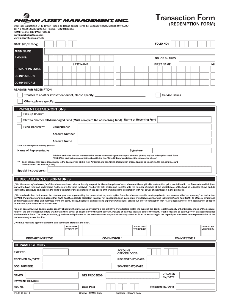  Pami Form 2010-2024