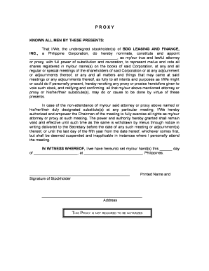 Special Power of Attorney Philippines Sample  Form