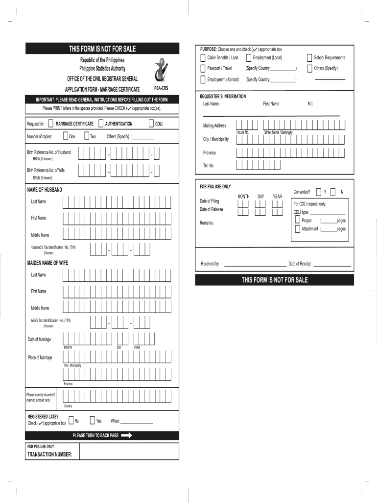 Form 90 Marriage License Philippines