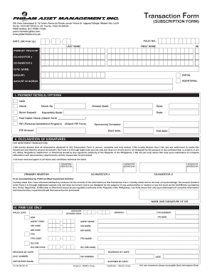 Application Opening Form in Philequity