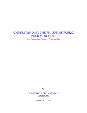 Understanding the Philippine Public Policy Process Trillanes Com Ph  Form