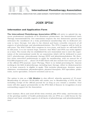 JOIN IPTA! Form