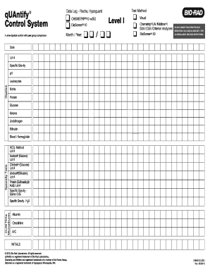 Urine Chemstrip 10 Md Qc Sheet  Form