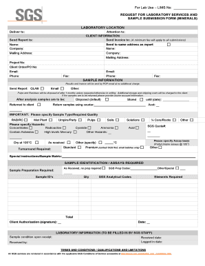 Sample Submittal Form AUS SGS