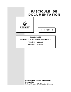 Fascicules De Documentation Automobile Anglais PDF Form
