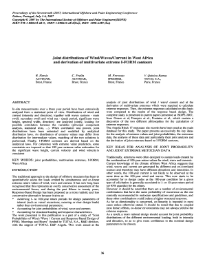 Joint Distributions of Windwavescurrent in West Africa Form