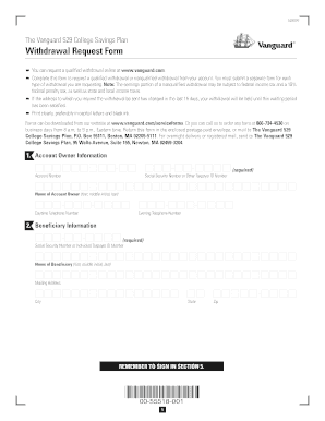 Vanguard Withdrawal Form