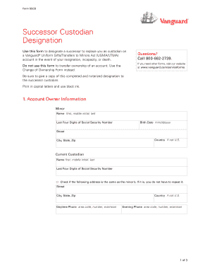 Vanguardsuccessor Custodian Designation Form