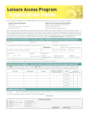  Leisure Access Pass 2013-2024