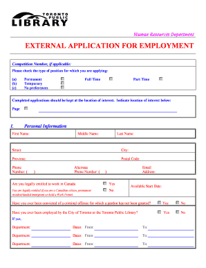 Library Application Form