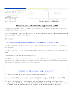 Financial Hardship Application Forms