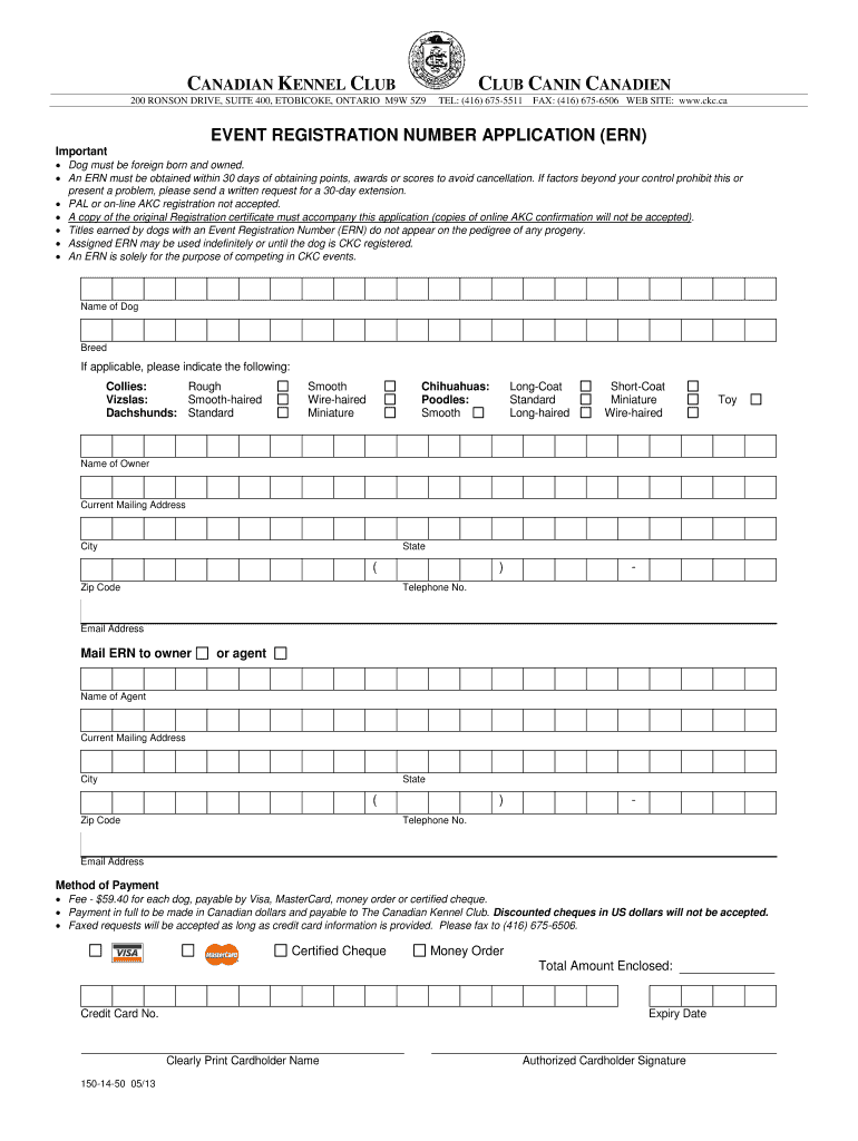  Ckc Forms 2013-2024