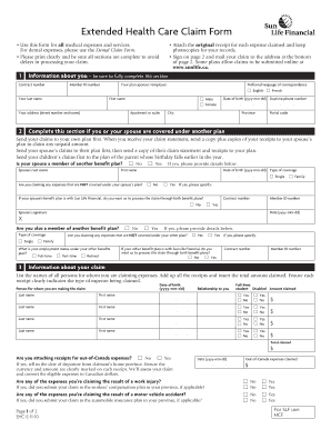 Extended Care Application Form