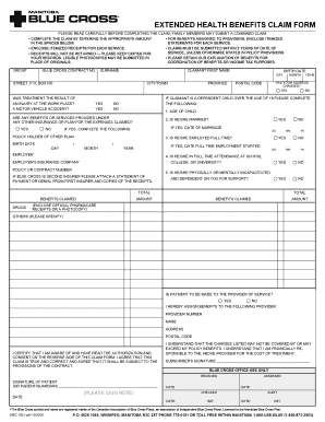 Manitoba Blue Cross Forms