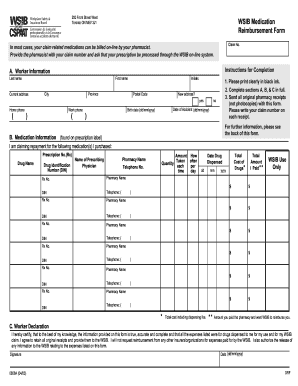 Wsib Medication Reimbursement Form