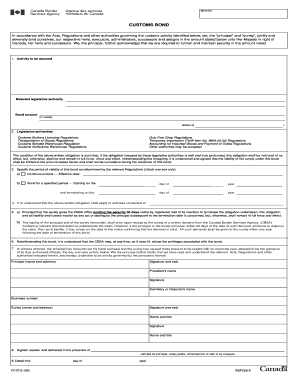 D120 Customs Bond  Form