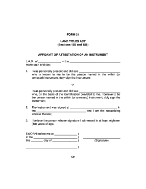 Affidavit Template Alberta  Form