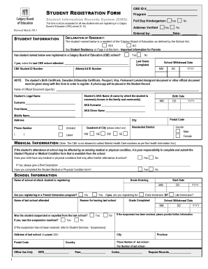 Student Registration Forms