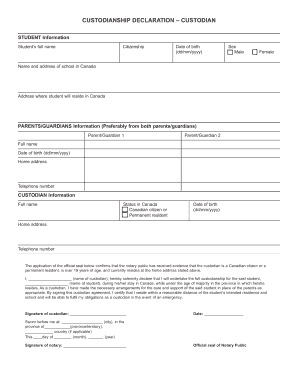 How to Fill Custodian Declaration Form